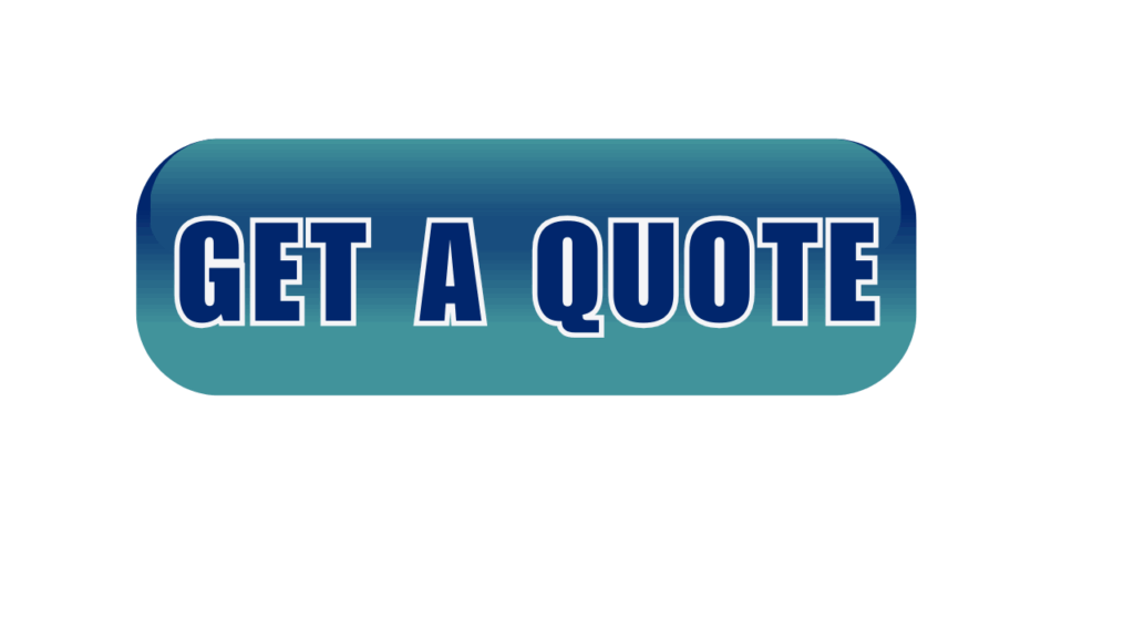 Teal and navy gradient button with bold white-outlined blue text reading 'Get A Quote' – call-to-action graphic for insurance services.